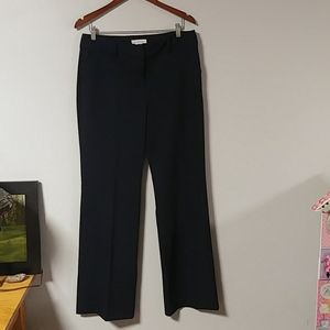 Classic, straight leg, black trousers.